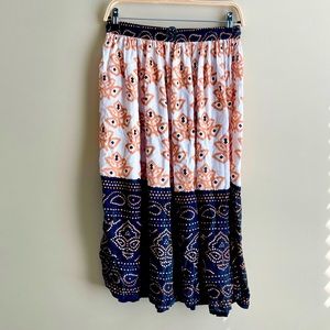 Jessica Taylor Gauzy Ikat Print Skirt